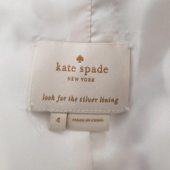 Kate Spade Jacquard Party Dress 4 Floral Keyhole POCKETS Fit Flare Black Pink - Picture 11 of 14